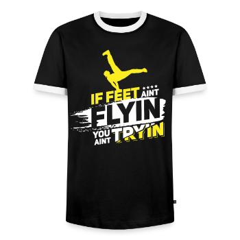Cadeau de breakdance Bboying I breakdance - T-shirt contrasté Homme - noir/blanc - Devant - AI Model Female 172 light (172cm) & AI Model Male 178 light (178cm)