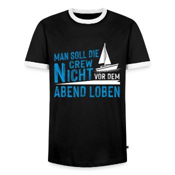 Segeln Boot Segelboot Geschenk I Kapitän Segler - Männer Kontrast-T-Shirt - Schwarz/Weiß - Vorne - AI Model Female 172 light (172cm) & AI Model Male 178 light (178cm)