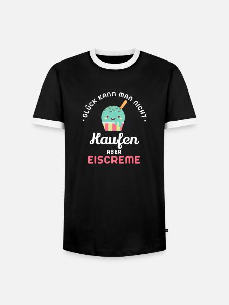 Eis Eiscreme Schokoladeneis Vanilleeis - Männer Kontrast-T-Shirt - Schwarz/Weiß