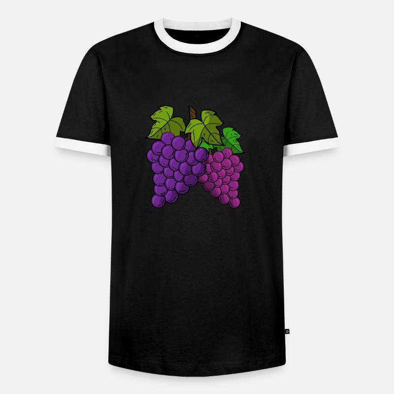 Grape - Men's Ringer Shirt - black/white