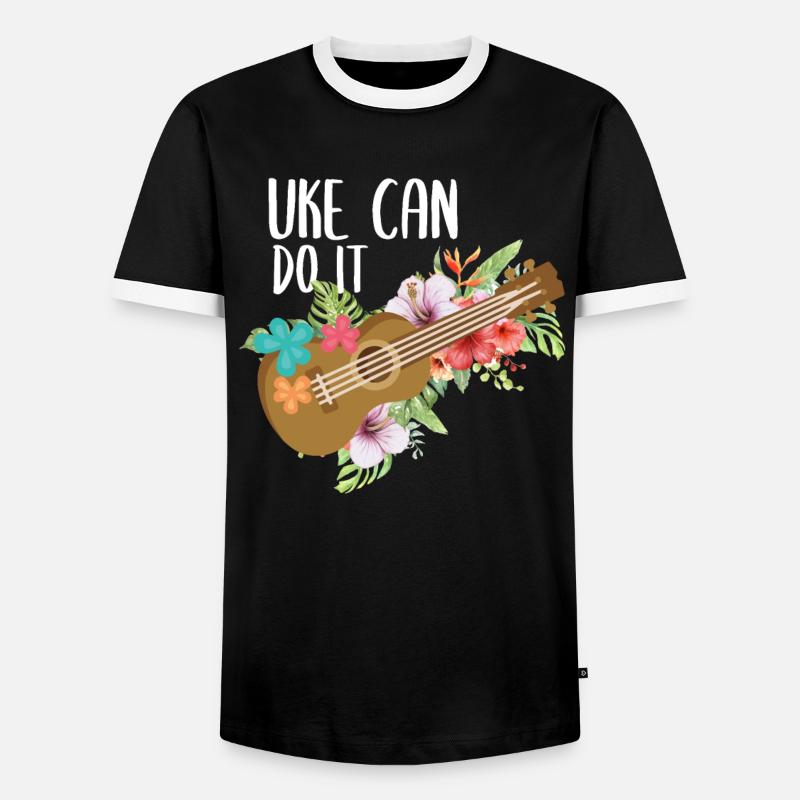 Uke ukulele - Men's Ringer Shirt - black/white
