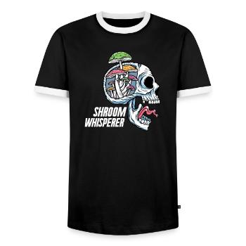 Champignons Cueilleurs de champignons Éponges Champignons Cueilleurs - T-shirt contrasté Homme - noir/blanc - Devant - AI Model Female 172 light (172cm) & AI Model Male 178 light (178cm)