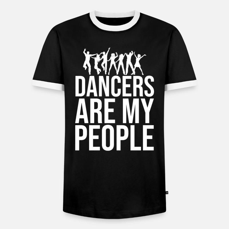 Dancing Dancer Dance - Men's Ringer Shirt - black/white