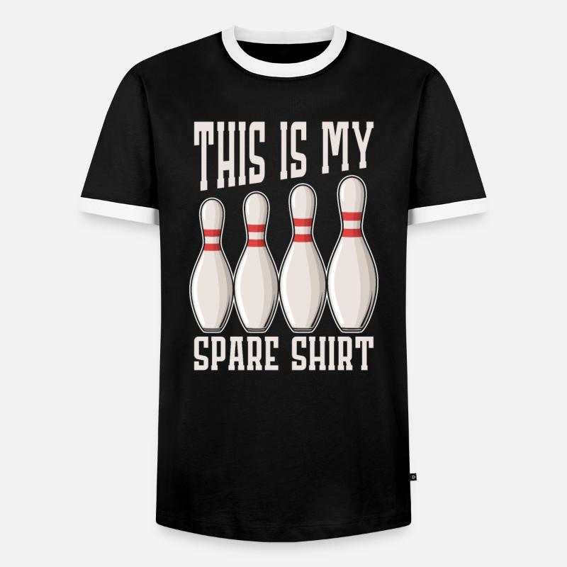 Bowling - Männer Kontrast-T-Shirt - Schwarz/Weiß