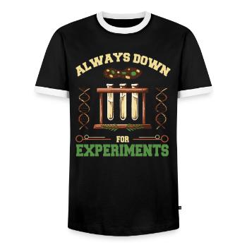 Biologie Biologistes Scientifiques - T-shirt contrasté Homme - noir/blanc - Devant - AI Model Female 172 light (172cm) & AI Model Male 178 light (178cm)