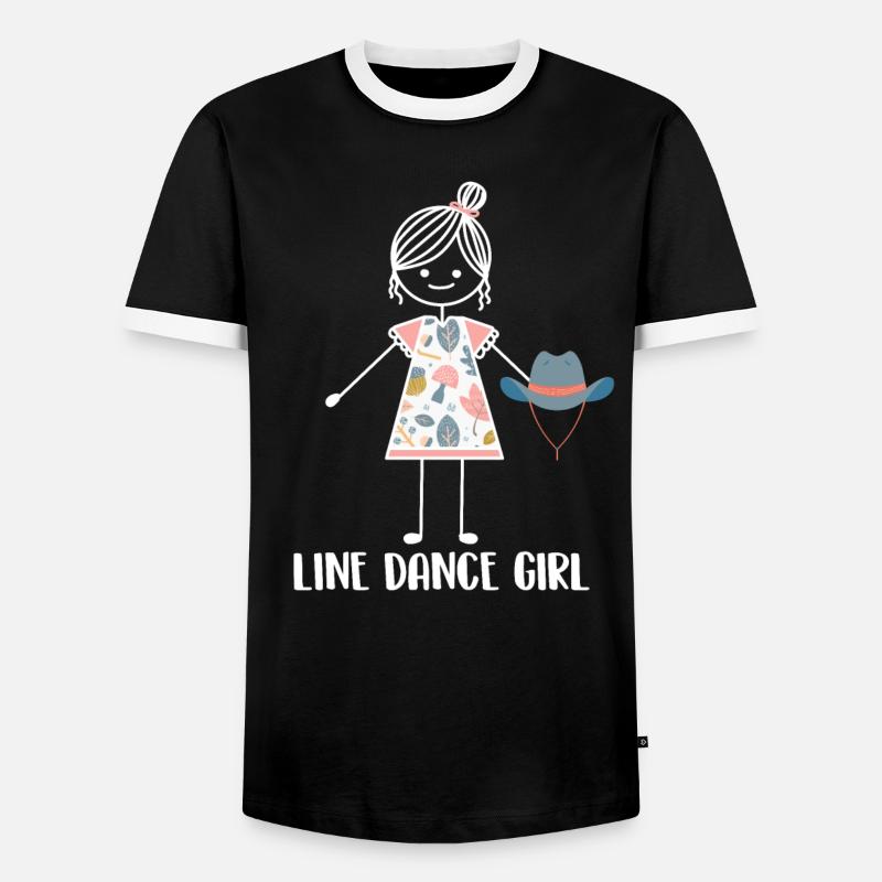 Line Dance Line Dancing - Men's Ringer Shirt - black/white