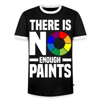Acrylgießen Geschenke | Maler Kunst Leinwand Farbe - Männer Kontrast-T-Shirt - Schwarz/Weiß - Vorne - AI Model Female 172 light (172cm) & AI Model Male 178 light (178cm)