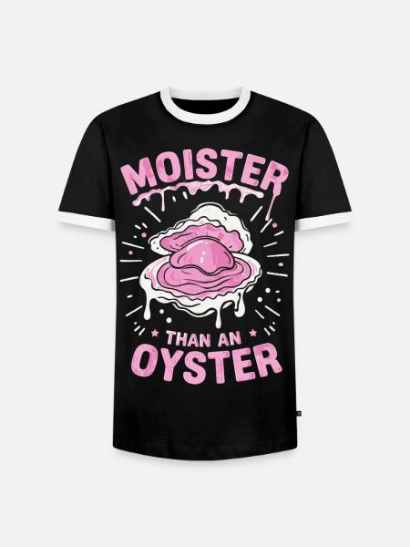 Moister Oyster - Men's Ringer Shirt - black/white