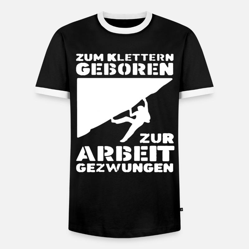 Klettern Kletterer Klettern Klettern Kletterer - Männer Kontrast-T-Shirt - Schwarz/Weiß