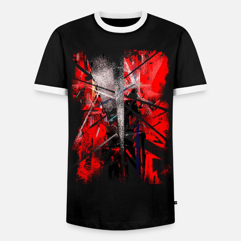 Devil - Men's Ringer Shirt - black/white