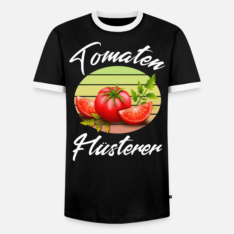 Tomaten Flüsterer - Männer Kontrast-T-Shirt - Schwarz/Weiß