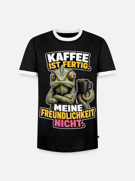 Kaffee Fertig, Freundlichkeit Nicht - Männer Kontrast-T-Shirt - Schwarz/Weiß