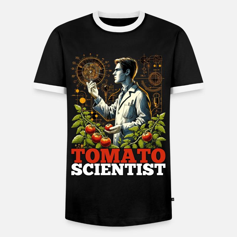 Tomato Scientist Science Gift - Men's Ringer Shirt - black/white