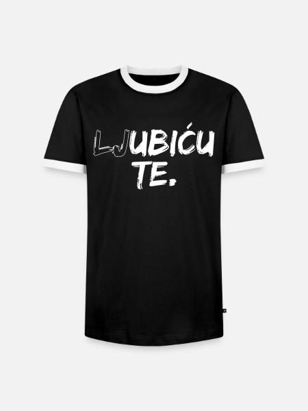 Ljubicu Te Ubicu Bosnia Bosna Hrvatska Jugo - Men's Ringer Shirt - black/white