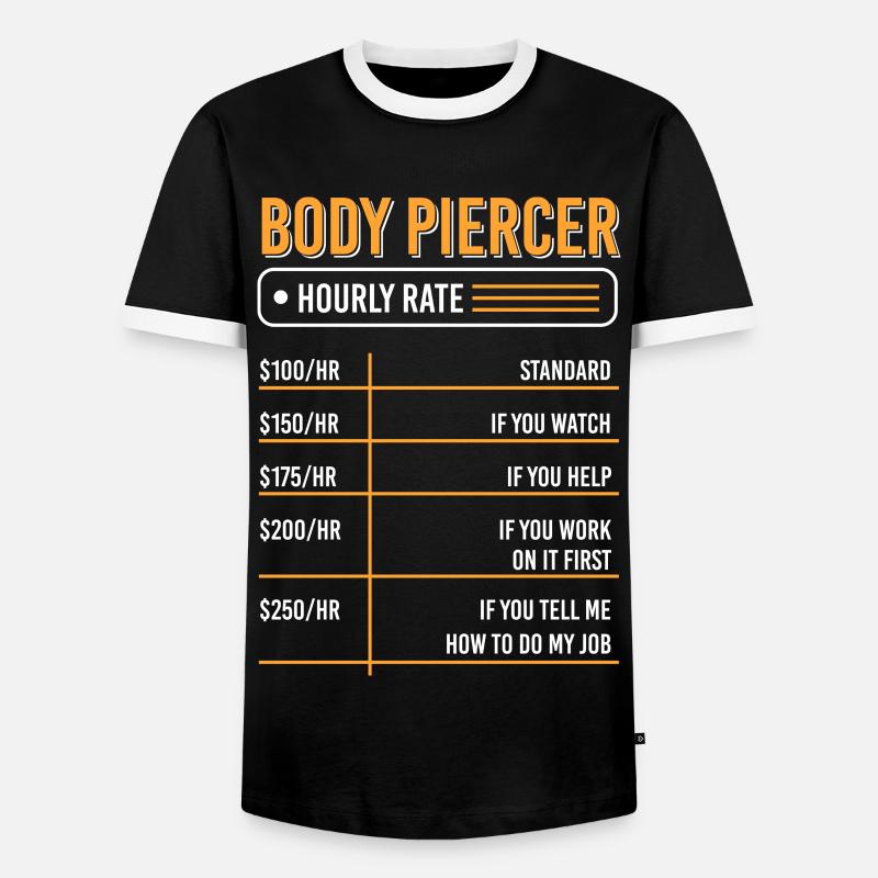 Beruf Piercen Piercingstudio - Männer Kontrast-T-Shirt - Schwarz/Weiß