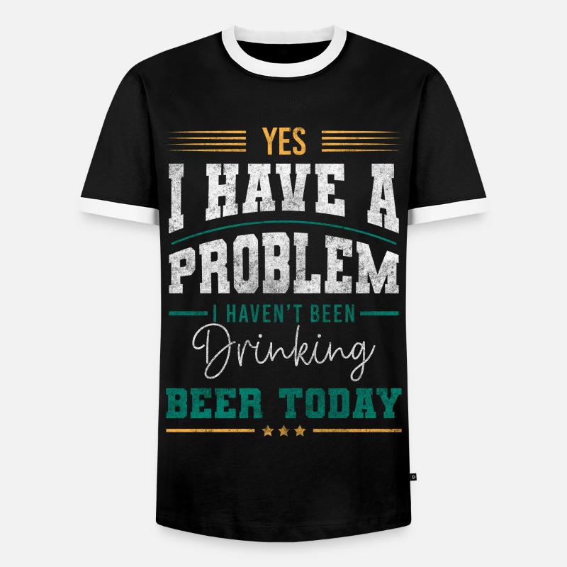 Problems Fun Saying Cool - Men's Ringer Shirt - black/white