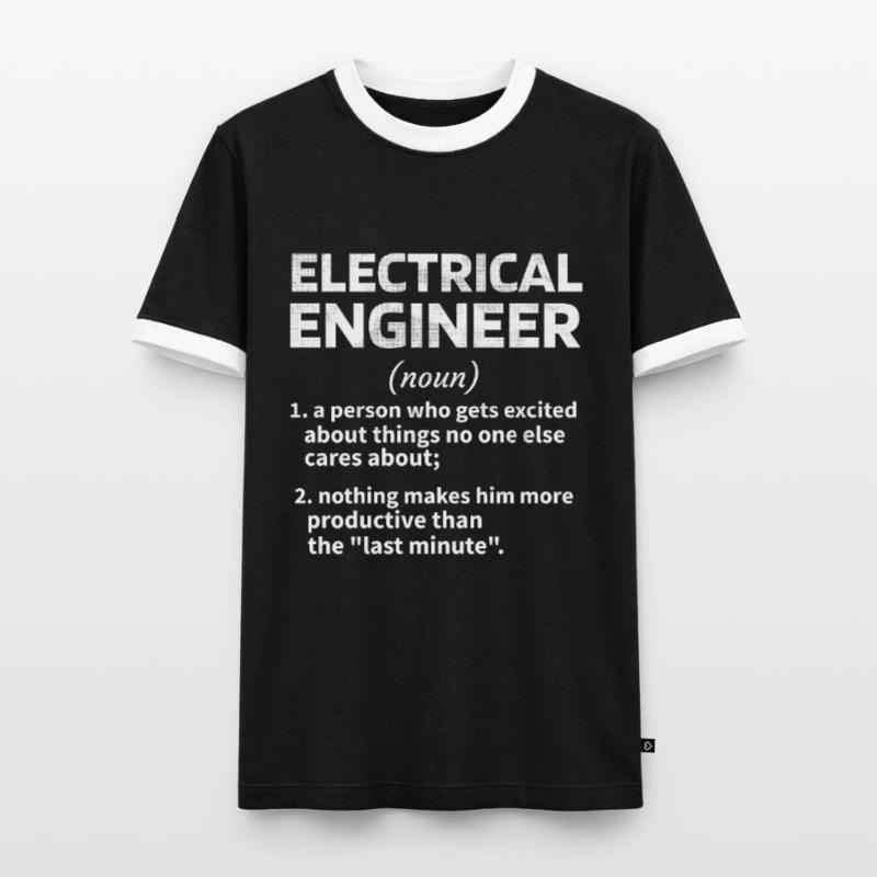 Electrical Engineer Gift Electrical Engineer Student Men's Ringer Shirt