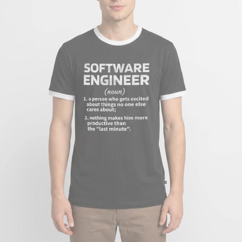 Softwareingenieur Software Engineer Techniker Männer Kontrast-T-Shirt