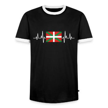 Euskal Presoak Euskal Herria Pays Basque Cadeau - Männer Kontrast-T-Shirt - Schwarz/Weiß - Vorne - AI Model Female 172 light (172cm) & AI Model Male 178 light (178cm)