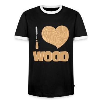 Carpenters Craftsman Woodworking Carpentry - Männer Kontrast-T-Shirt - Schwarz/Weiß - Vorne - AI Model Female 172 light (172cm) & AI Model Male 178 light (178cm)