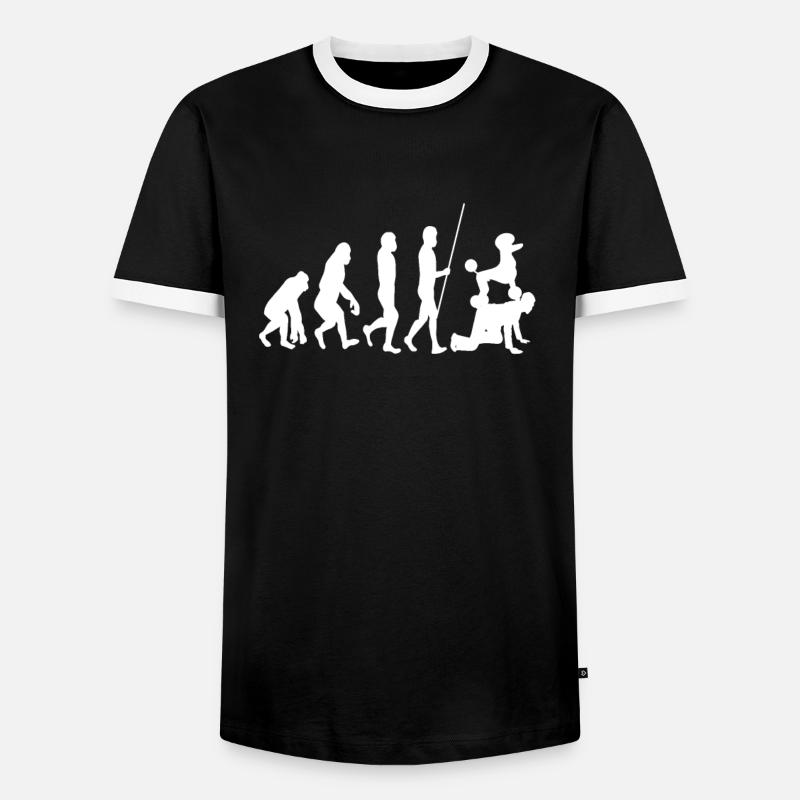 Pudel Evolution Pudelhalter Pudelbesitzer - Männer Kontrast-T-Shirt - Schwarz/Weiß