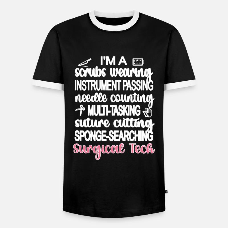 Chirurgisch-Technische Assistentin OP-Technikerin - Männer Kontrast-T-Shirt - Schwarz/Weiß