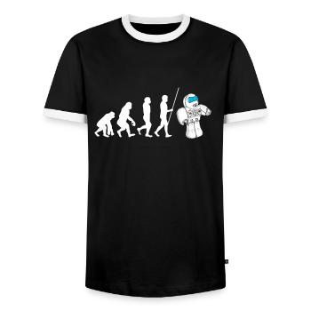 Robotics Robots Droid Builder And Robotics - Männer Kontrast-T-Shirt - Schwarz/Weiß - Vorne - AI Model Female 172 light (172cm) & AI Model Male 178 light (178cm)
