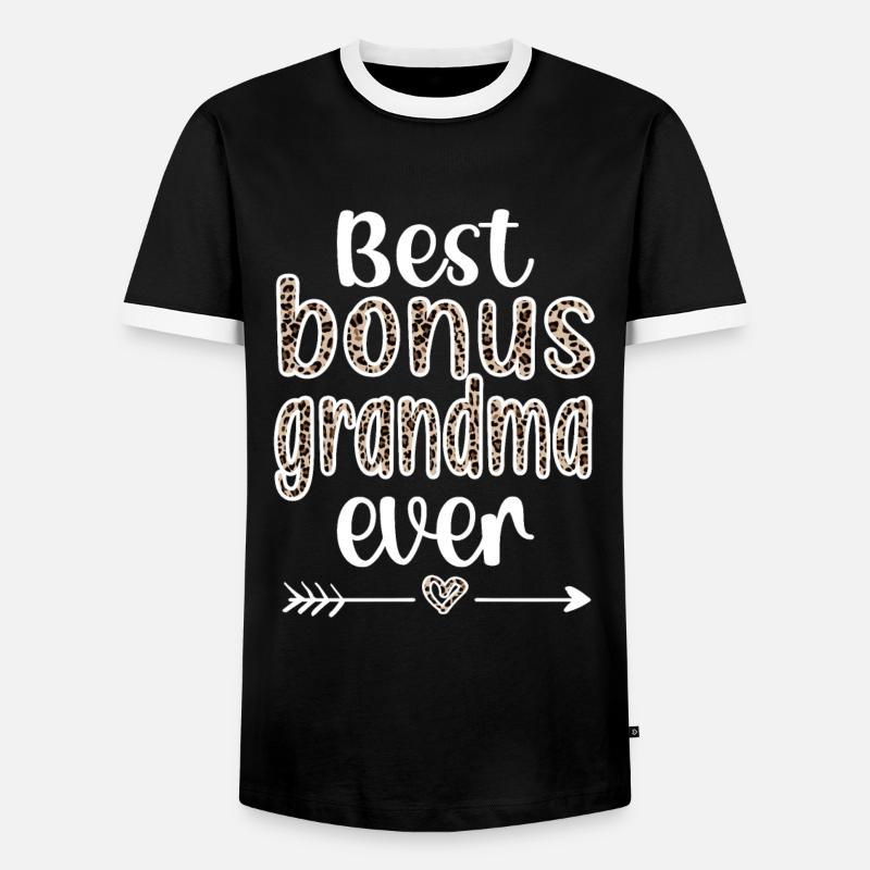 Beste Bonus-Oma Stolze Stiefgroßmutter Geschenk - Männer Kontrast-T-Shirt - Schwarz/Weiß