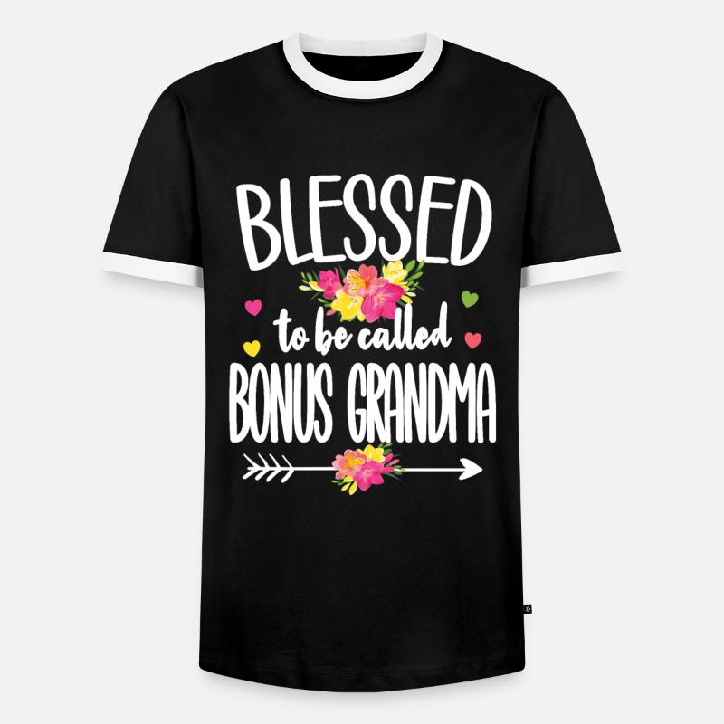 Beste Bonus-Oma Stolze Stiefgroßmutter Geschenk - Männer Kontrast-T-Shirt - Schwarz/Weiß