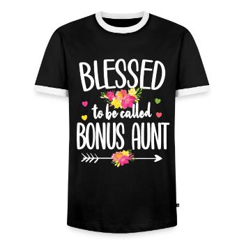 Meilleur bonus Tante Fière Belle-tante Cadeau - T-shirt contrasté Homme - noir/blanc - Devant - AI Model Female 172 light (172cm) & AI Model Male 178 light (178cm)