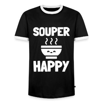 Canned Soup Liquid Food Cook Restaurant Food Lover - Männer Kontrast-T-Shirt - Schwarz/Weiß - Vorne - AI Model Female 172 light (172cm) & AI Model Male 178 light (178cm)