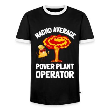 Uranium Fission Nuclear Engineering Theme - Männer Kontrast-T-Shirt - Schwarz/Weiß - Vorne - AI Model Female 172 light (172cm) & AI Model Male 178 light (178cm)