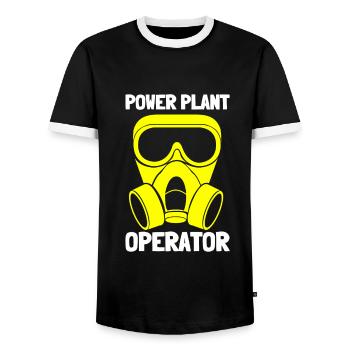 Uranium Fission Nuclear Engineering Theme - Männer Kontrast-T-Shirt - Schwarz/Weiß - Vorne - AI Model Female 172 light (172cm) & AI Model Male 178 light (178cm)