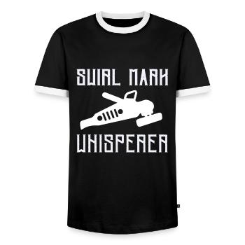 Mobile Car Polisher Waxer Interior Car Detailer - Männer Kontrast-T-Shirt - Schwarz/Weiß - Vorne - AI Model Female 172 light (172cm) & AI Model Male 178 light (178cm)