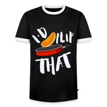 Syrup For Pancakes Flipping Flapjack Breakfast - Men's Ringer Shirt - black/white - Front - AI Model Female 172 light (172cm) & AI Model Male 178 light (178cm)