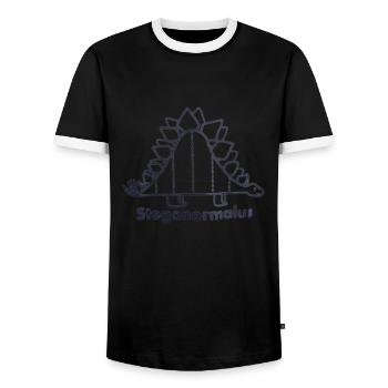 Normal Distribution Statistician Data Scientist - Männer Kontrast-T-Shirt - Schwarz/Weiß - Vorne - AI Model Female 172 light (172cm) & AI Model Male 178 light (178cm)