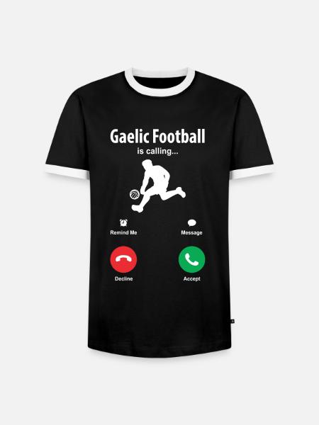 Der Gälische Fußball Ruft - Männer Kontrast-T-Shirt - Schwarz/Weiß
