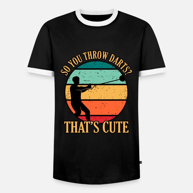 Funny throwing hammers - Men's Ringer Shirt - black/white