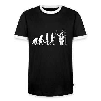 Tenor Singer Choir Vocalist Theatre Student, Opera - Männer Kontrast-T-Shirt - Schwarz/Weiß - Vorne - AI Model Female 172 light (172cm) & AI Model Male 178 light (178cm)