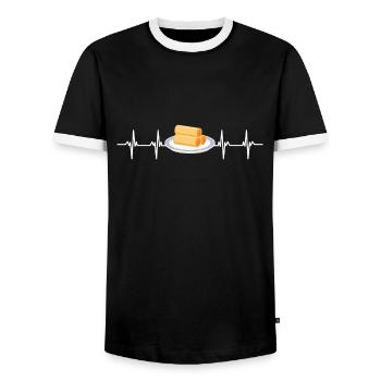 Filipino Pride Pinoy Spring Roll Lumpia Thats How - T-shirt contrasté Homme - noir/blanc - Devant - AI Model Female 172 light (172cm) & AI Model Male 178 light (178cm)