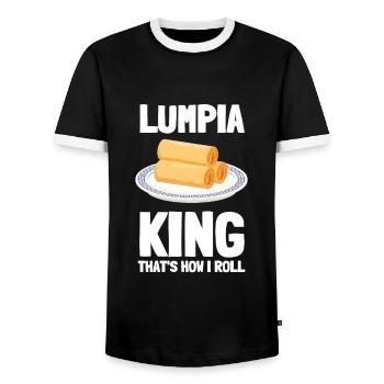 Filipino Pride Pinoy Spring Roll Lumpia Thats How - T-shirt contrasté Homme - noir/blanc - Devant - AI Model Female 172 light (172cm) & AI Model Male 178 light (178cm)