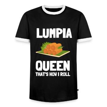Filipino Pride Pinoy Spring Roll Lumpia Thats How - T-shirt contrasté Homme - noir/blanc - Devant - AI Model Female 172 light (172cm) & AI Model Male 178 light (178cm)