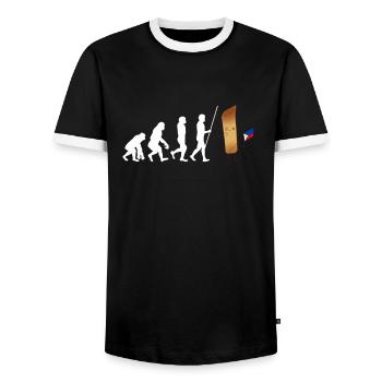 Filipino Pride Pinoy Spring Roll Lumpia Thats How - T-shirt contrasté Homme - noir/blanc - Devant - AI Model Female 172 light (172cm) & AI Model Male 178 light (178cm)