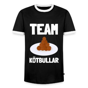 Sweden Swedish Meatball Mer Kötbullar - Männer Kontrast-T-Shirt - Schwarz/Weiß - Vorne - AI Model Female 172 light (172cm) & AI Model Male 178 light (178cm)