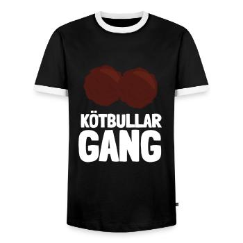 Sweden Swedish Meatball Mer Kötbullar - Männer Kontrast-T-Shirt - Schwarz/Weiß - Vorne - AI Model Female 172 light (172cm) & AI Model Male 178 light (178cm)