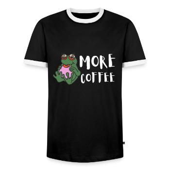 Agalychnis Callidryas Red Eyed Tree Frog - Männer Kontrast-T-Shirt - Schwarz/Weiß - Vorne - AI Model Female 172 light (172cm) & AI Model Male 178 light (178cm)
