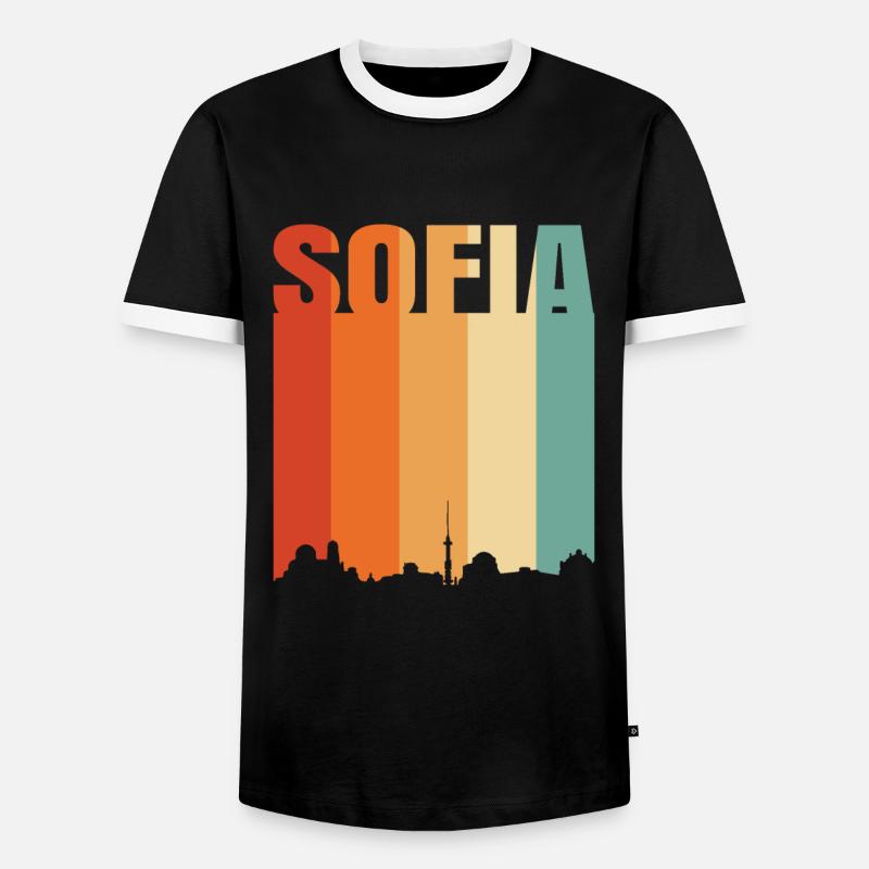 Sofia - Men's Ringer Shirt - black/white