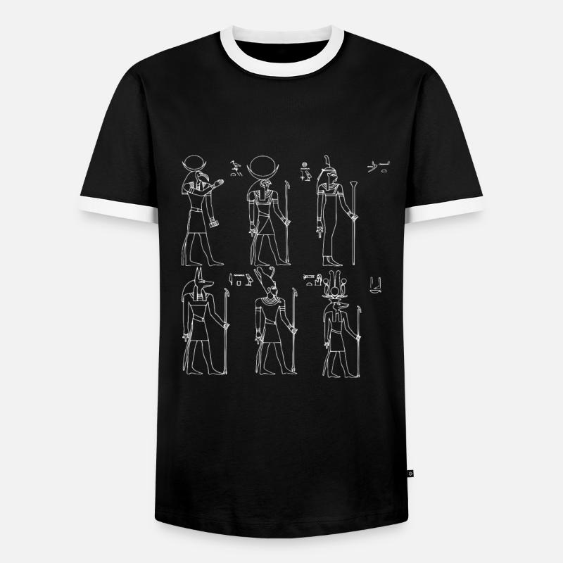 Hieroglyphics Egyptologist, Ancient Egyptian - Men's Ringer Shirt - black/white