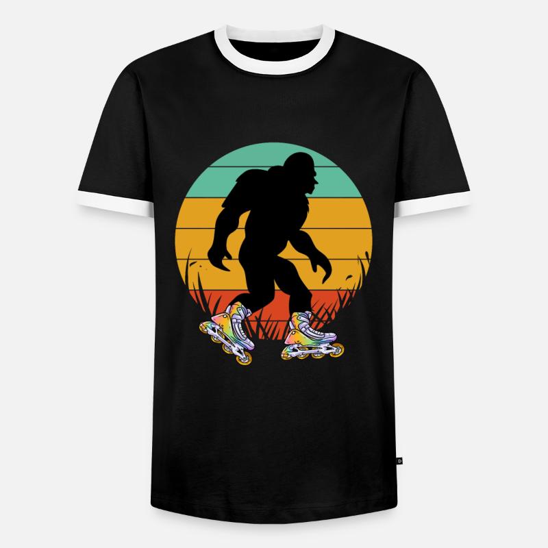 Inline Skating Inline Skating Gift - Men's Ringer Shirt - black/white