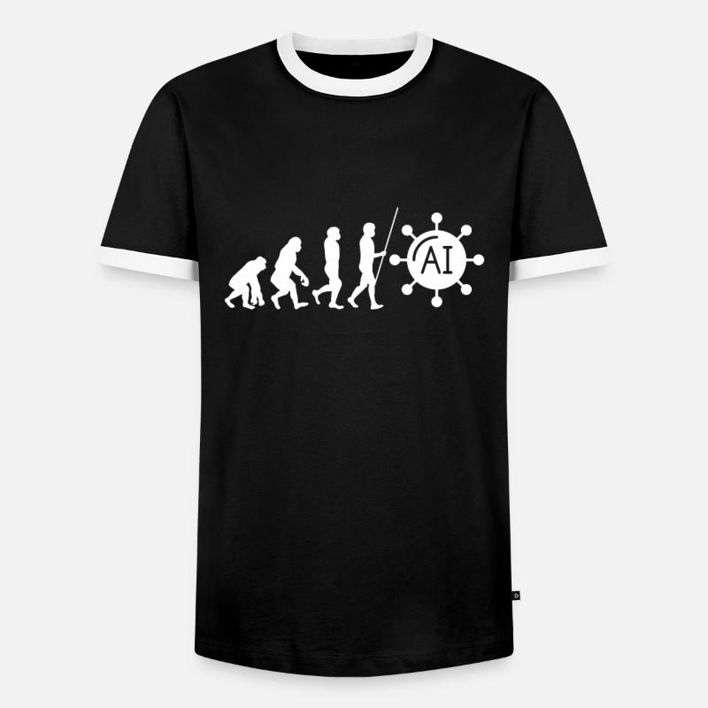 Artificial Intelligence Ai Chat - Männer Kontrast-T-Shirt - Schwarz/Weiß